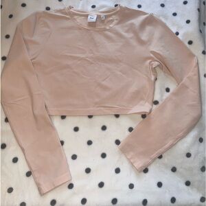Pink cropped TNA long-sleeve size small.